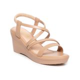giày sandal nữ đế xuồng PU siêu nhẹ cao 7cm Hanatabi quai chéo hậu thun (35-39) mã HNSDX7F1053