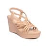 Giày sandal nữ đế xuồng PU siêu nhẹ cao 9cm Hanatabi quai đan hậu thun (35-39) mã HNSDX9F1166