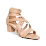 giày sandal nữ cao gót 5cm Hanatabi quai đan khóa kéo đế TA cao cấp bigsize (35-41) mã HNSDK5F1081
