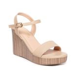 giày sandal nữ đế xuồng PU siêu nhẹ cao 9cm Hanatabi quai ngang hậu c (35-39) mã HNSDX9F1084