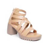 giày sandal đế PU siêu nhẹ cao 7cm Hanatabi quai đan khóa kéo (35-39) mã HNSDG7F1078