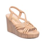 giày sandal nữ đế xuồng PU siêu nhẹ cao 9cm Hanatabi quai đan hậu thun (35-39) mã HNSDX9F1113