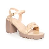 giày sandal nữ đế Pu siêu nhẹ cao 7cm Hanatabi quai bèo nhún hậu c (35-39) mã HNSDG7F989