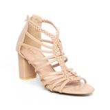Giày sandal nữ cao gót 7cm Hanatabi quai đan khóa kéo đế TA cao cấp bigsize (35-41) mã HNSDG7F1142
