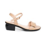 giày sandal nữ đế PU đen siêu nhẹ cao 5cm Hanatabi quai ngang hậu c bigsize (35-42) mã HNSDG5F1004