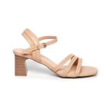Giày sandal nữ cao gót 5cm Hanatabi quai chéo mũi vuông hậu c đế TA bigsize (35-41) mã HNSDG5F1116