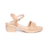 Giày sandal nữ đế PU kem siêu nhẹ cao 5cm Hanatabi quai ngang 1 xếp hậu c bigsize (35-42) mã HNSDG5F1139