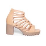 giày sandal nữ đế PU siêu nhẹ cao 7cm Hanatabi quai xương cá khóa kéo (35-39) mã HNSDG7F1149