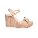 giày sandal nữ đế xuồng PU siêu nhẹ cao 9cm Hanatabi quai ngang hậu c (35-39) mã HNSDX9F1013