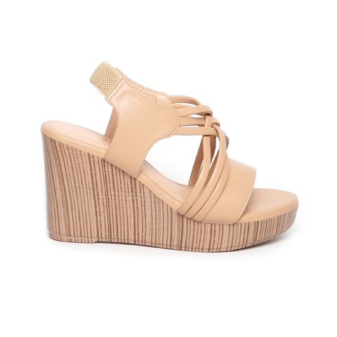 giày sandal nữ đế xuồng PU siêu nhẹ cao 9cm Hanatabi quai đan hậu thun (35-39) mã HNSDX9F1070