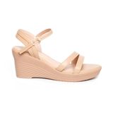 Giày sandal nữ đế xuồng PU siêu nhẹ 7cm Hanatabi quai chéo hậu c (35-39) mã HNSDX7F1136