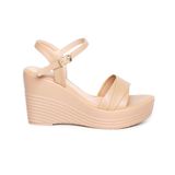 Giày Sandal Nữ Đế Xuồng PU Siêu Nhẹ Cao 9cm Hanatabi Quai 2 Xếp Hậu C (35-39) Mã HNSDX9F1083