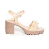 giày sandal nữ đế Pu siêu nhẹ cao 7cm Hanatabi quai bèo nhún hậu c (35-39) mã HNSDG7F989