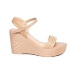 Giày Sandal Nữ Đế Xuồng PU Siêu Nhẹ Cao 9cm Hanatabi Quai Ngang Hậu C (35-39) Mã HNSDX9F1154