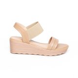 giày sandal nữ đế PU siêu nhẹ cao 5cm Hanatabi quai ngang hậu thun (35-40) mã HNSD5F1143