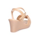 Sandal nữ Hanatabi quai nơ đính đá đế xuồng siêu nhẹ cao 7cm mã HNSDX7F1018 (Size 35 -> 39)