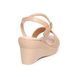 giày sandal nữ đế xuồng PU siêu nhẹ cao 7cm Hanatabi quai 1 xếp hậu c (35-39) mã HNSDX7F1055