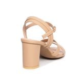 Giày sandal nữ cao gót 7cm Hanatabi quai chéo mũi vuông hậu c đế TA bigsize (35-41) mã HNSDG7F1126