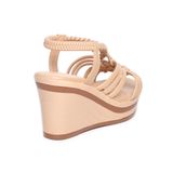 Giày sandal nữ đế xuồng PU siêu nhẹ cao 8cm Hanatabi quai đan hậu thun (35-39) mã HNSDX8F1127