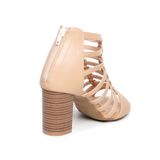 Giày sandal nữ cao gót 7cm Hanatabi quai xương cá khóa kéo đế TA bigsize (35-41) mã HNSDK7F1120