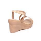 giày sandal nữ đế xuồng PU siêu nhẹ cao 7cm Hanatabi quai ngang hậu thun (35-39) mã HNSDX7F1051