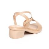 Giày sandal nữ đế PU kem siêu nhẹ cao 5cm Hanatabi quai ngang 1 xếp hậu c bigsize (35-42) mã HNSDG5F1139