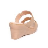 Dép nữ đế xuồng PU siêu nhẹ cao 7cm Hanatabi quai nhị (35-39) mã HNDE7F993