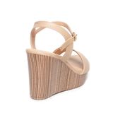 giày sandal nữ đế xuồng PU siêu nhẹ cao 9cm Hanatabi quai ngang hậu c (35-39) mã HNSDX9F1084