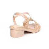 Giày sandal nữ đế PU kem siêu nhẹ cao 5cm Hanatabi quai ngang 2 xếp hậu c bigsize (35-42) mã HNSDG5F1140