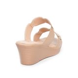 Dép nữ đế xuồng PU siêu nhẹ cao 5cm Hanatabi quai nhị (35-39) mã HNDE6F991