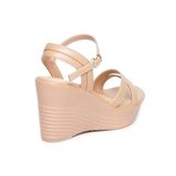 Giày Sandal Nữ Đế Xuồng PU Siêu Nhẹ Cao 9cm Hanatabi Quai Chéo Hậu C (35-39) Mã HNSDX9F1155