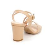 giày sandal nữ cao gót 7cm Hanatabi quai ngang mũi vuông hậu c đế TA bigsize (35-41) mã HNSDG7F897