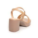 Giày Sandal Nữ Đế PU Siêu Nhẹ Cao 7cm Hanatabi Quai Xếp Hậu C (35-39) Mã HNSDG7F966