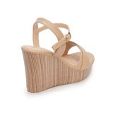 giày sandal nữ đế xuồng PU siêu nhẹ cao 9cm Hanatabi quai 2 xếp hậu c (35-39) mã HNSDX9F845