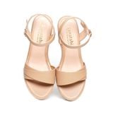 Giày Sandal Nữ Đế Xuồng PU Siêu Nhẹ Cao 9cm Hanatabi Quai 2 Xếp Hậu C (35-39) Mã HNSDX9F1083