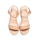 Giày sandal nữ đế xuồng PU siêu nhẹ 7cm Hanatabi quai ngang hậu c (35-39) mã HNSDX7F1138