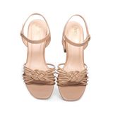 giày sandal nữ cao gót 5cm Hanatabi quai thắt mũi vuông hậu c đế TA bigsize (35-41) mã HNSDG5F1064