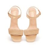 giày sandal nữ cao gót 5cm Hanatabi quai bèo mũi vuông hậu c đế TA bigsize (35-41) mã HNSDG5F920