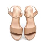 Giày sandal nữ đế xuồng PU siêu nhẹ cao 8cm Hanatabi quai 1 xếp hậu c (35-39) mã HNSDX8F1118