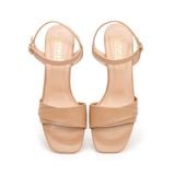 giày sandal nữ cao gót 5cm Hanatabi quai xếp mũi vuông hậu C đế TA bigsize (35-41) mã HNSDG5F864