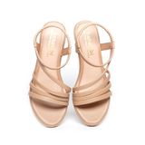 giày sandal nữ đế xuồng PU siêu nhẹ cao 7cm Hanatabi quai ngang hậu thun (35-39) mã HNSDX7F1050