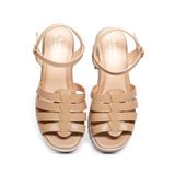 giày sandal nữ đế PU siêu nhẹ cao 7cm Hanatabi quai xương cá hở mũi hậu c (35-39) mã HNSDG7F965