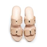 Dép nữ đế xuồng PU siêu nhẹ cao 7cm Hanatabi quai nhị (35-39) mã HNDE7F993