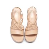 giày sandal nữ đế PU siêu nhẹ cao 7cm Hanatabi quai đan hậu thun (35-39) mã HNSDG7F1041