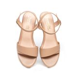 giày sandal nữ đế xuồng PU siêu nhẹ cao 7cm Hanatabi quai 1 xếp hậu c (35-39) mã HNSDX7F1055