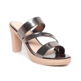 dép nữ đế PU kem siêu nhẹ cao 9cm Hanatabi quai chéo bigsize (36-40) mã HNDE9F1080