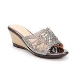 Dép nữ đế xuồng PU siêu nhẹ cao 7cm Hanatabi quai lươi đính đá (35-39) mã HNDEL7F943