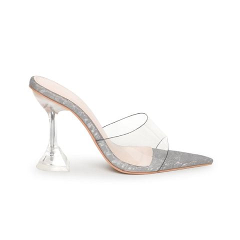 Dép nữ cao gót 9cm Hanatabi quai ngang mica (35-39) mã HNSDG9F1161