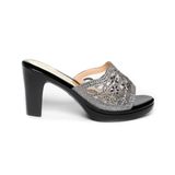 dép nữ đế PU đen siêu nhẹ cao 9cm Hanatabi quai lưới đính đá bigsize (36-40) mã HNDE9F1048