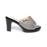 dép nữ đế PU đen siêu nhẹ cao 9cm Hanatabi quai lưới đính đá bigsize (36-40) mã HNDE9F1046